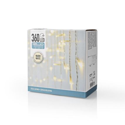 LED Väli jõuluteemaline valguskardin 360xLED/230V IP44