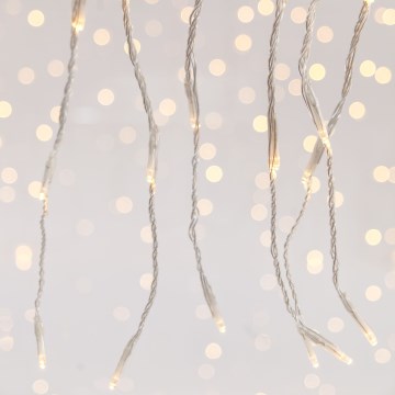 LED Väli jõuluteemaline valguskardin CURTAIN 360xLED/3,6W/230V 2x2 m IP44 soe valge