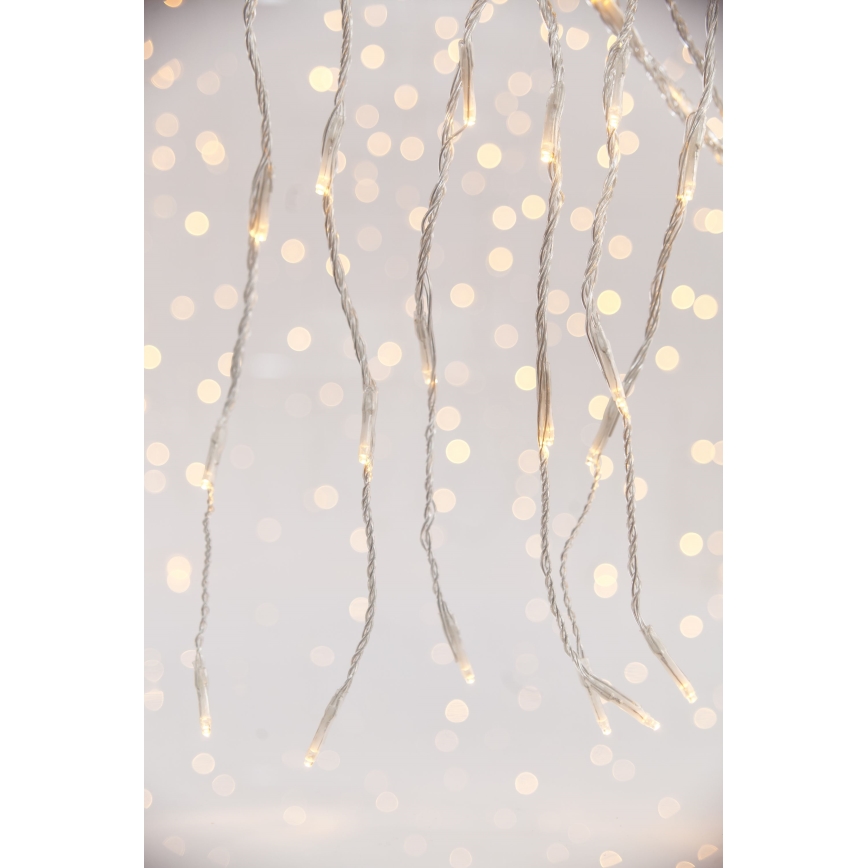 LED Väli jõuluteemaline valguskardin CURTAIN 360xLED/3,6W/230V 2x2 m IP44 soe valge