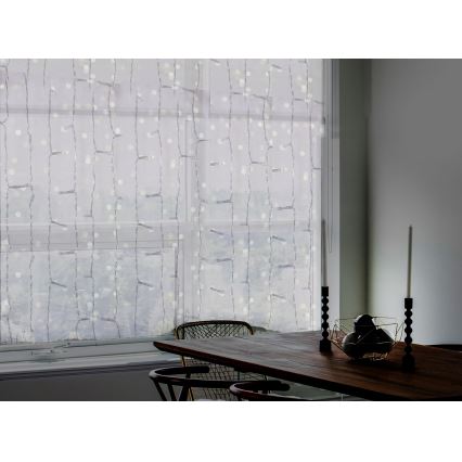 LED Väli jõuluteemaline valguskardin CURTAIN 480xLED/8,4W/230V 3x3 m IP44 külm valge