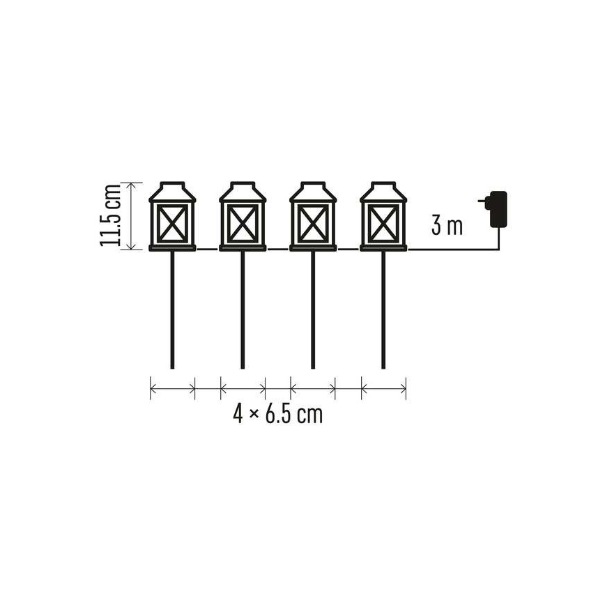LED Väli kaunistus 4xLED/5W/230V IP44