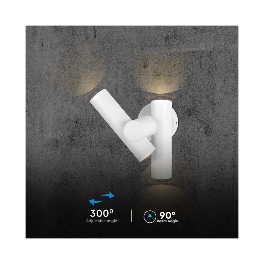 LED Paindlik väli kohtvalgusti 2xLED/3W/230V 3000K IP44 valge