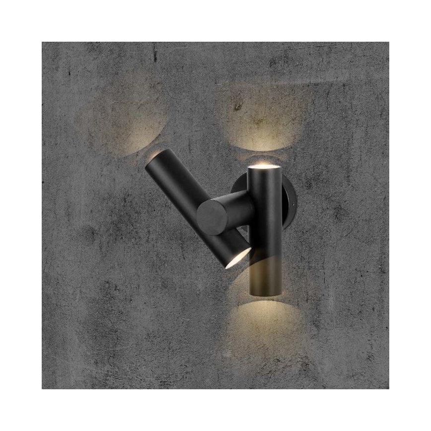 LED Paindlik väli kohtvalgusti 2xLED/3W/230V 4000K IP44 must