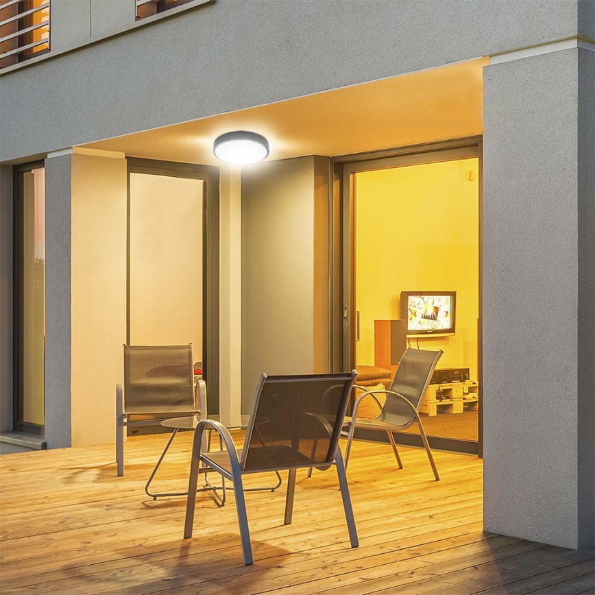 LED Väli laevalgusti anduriga LED/30W/230V 4000K IP44 must