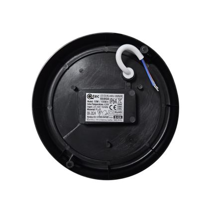 LEd Väli laevalgusti LED/15W/230V 4200K d. 15,5 cm IP64 must
