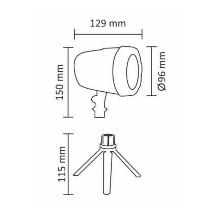 LED Väli laser projektor LED/5W/230V IP44