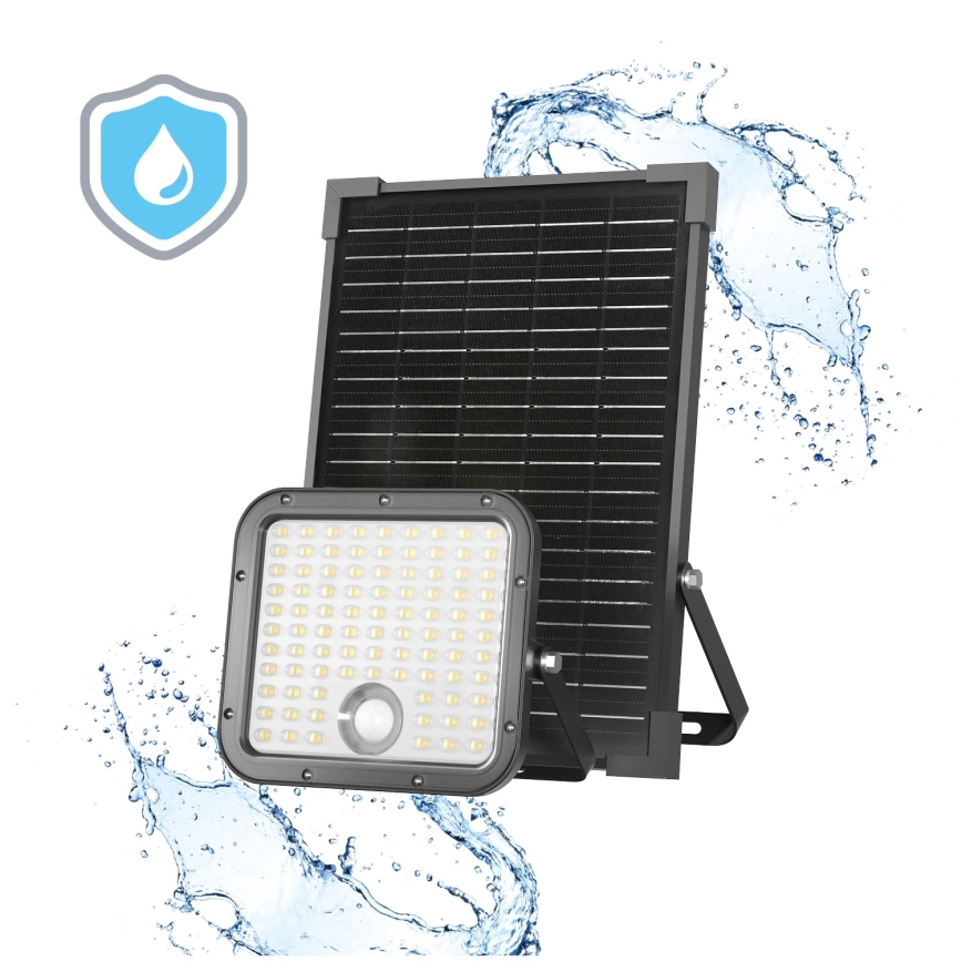 LED Väli päikesepaneeliga prožektor anduriga LED/30W/6,4V IP65 3000/4000K + kaugjuhtimispult