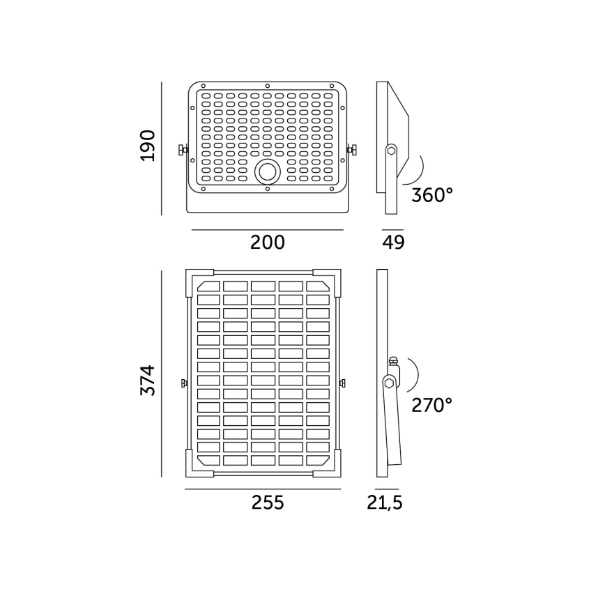 LED Väli päikesepaneeliga prožektor anduriga LED/30W/6,4V IP65 3000/4000K + kaugjuhtimispult