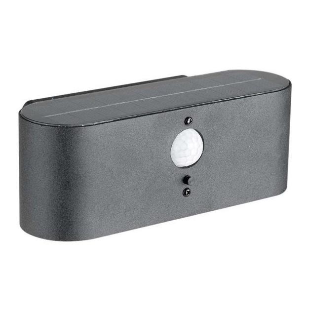 LED Väli päikesepaneeliga seinavalgusti anduriga LED/2,5W/3,7V 3000K IP54 2000 mAh