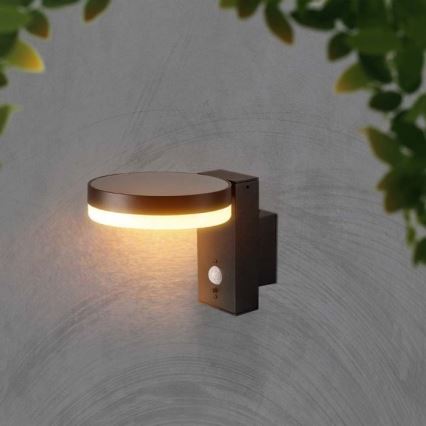LED Väli päikesepaneeliga seinavalgusti anduriga LED/5,5W/3,7V 3000K IP54 2000 mAh