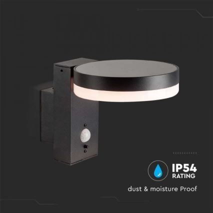 LED Väli päikesepaneeliga seinavalgusti anduriga LED/5,5W/3,7V 3000K IP54 2000 mAh