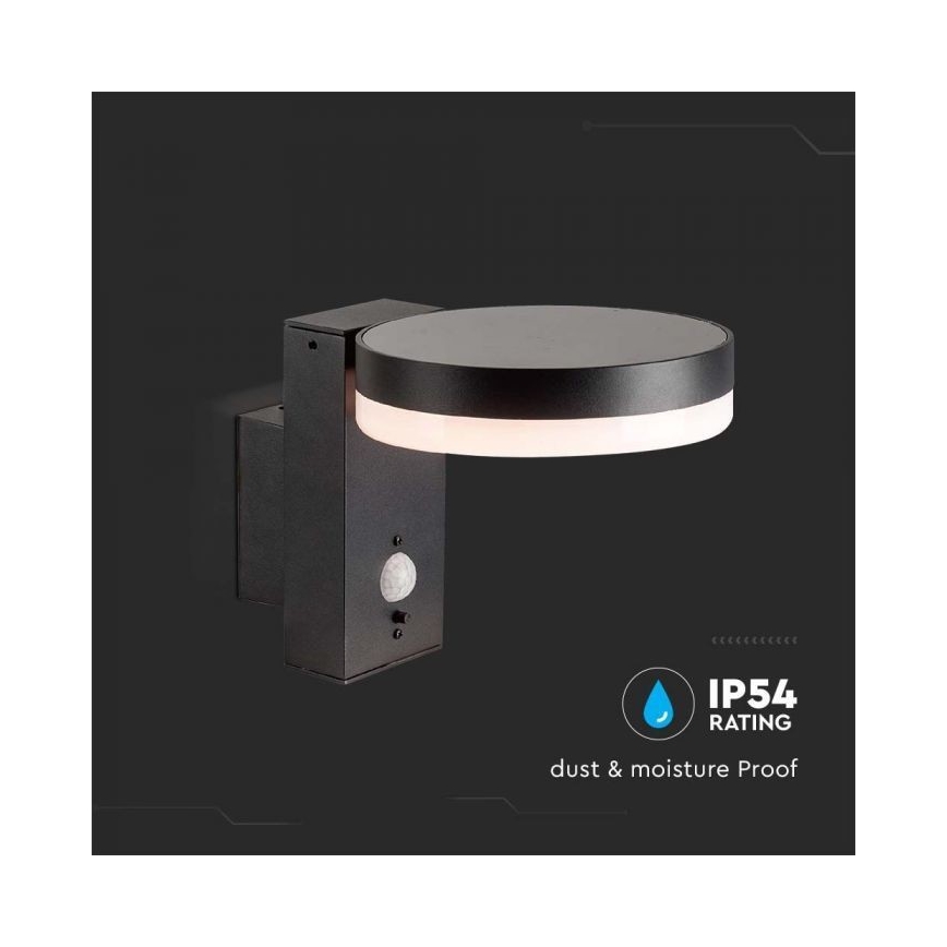 LED Väli päikesepaneeliga seinavalgusti anduriga LED/5,5W/3,7V 3000K IP54 2000 mAh