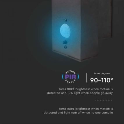 LED Väli päikesepaneeliga seinavalgusti anduriga LED/5,5W/3,7V 3000K IP54 2000 mAh