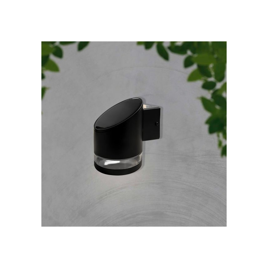 LED Väli päikesepaneeliga seinavalgusti LED/1W/3,7V 3000K IP54 must