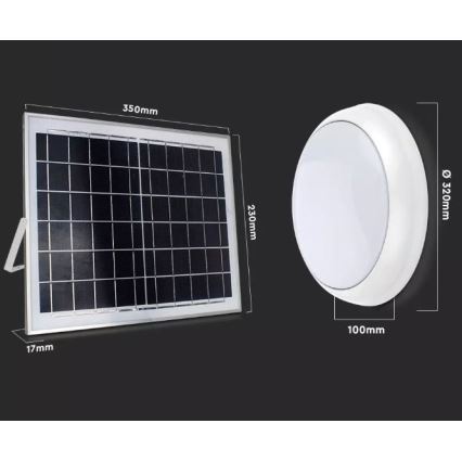 LED Väli päikesepaneeliga valgusti LED/15W 3000/4000/6400K IP65 + Pult