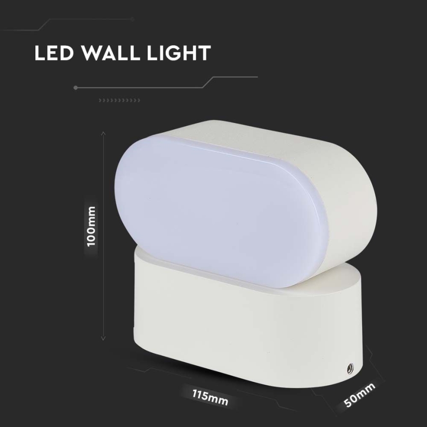 LED Väli paindlik seinavalgusti LED/5W/230V 4000K IP65 valge