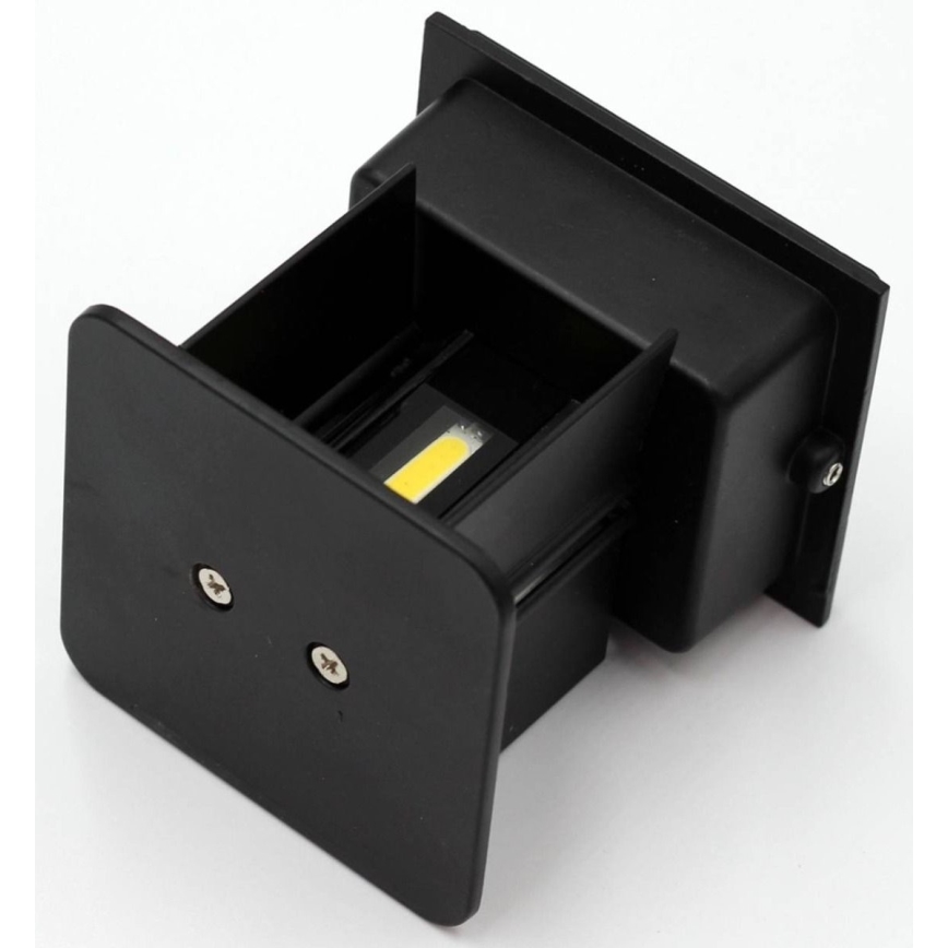 LED Väli seinavalgusti 2xLED/3W/230V IP54 must