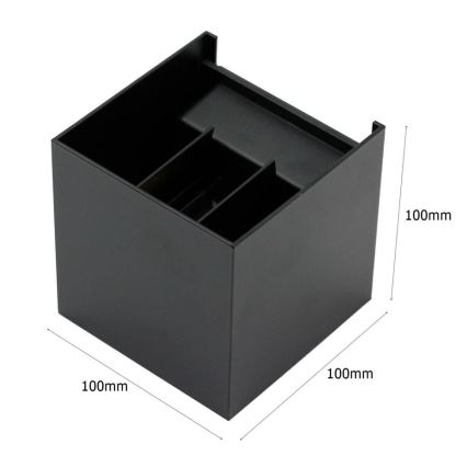LED Väli seinavalgusti 2xLED/3W/230V IP54 must