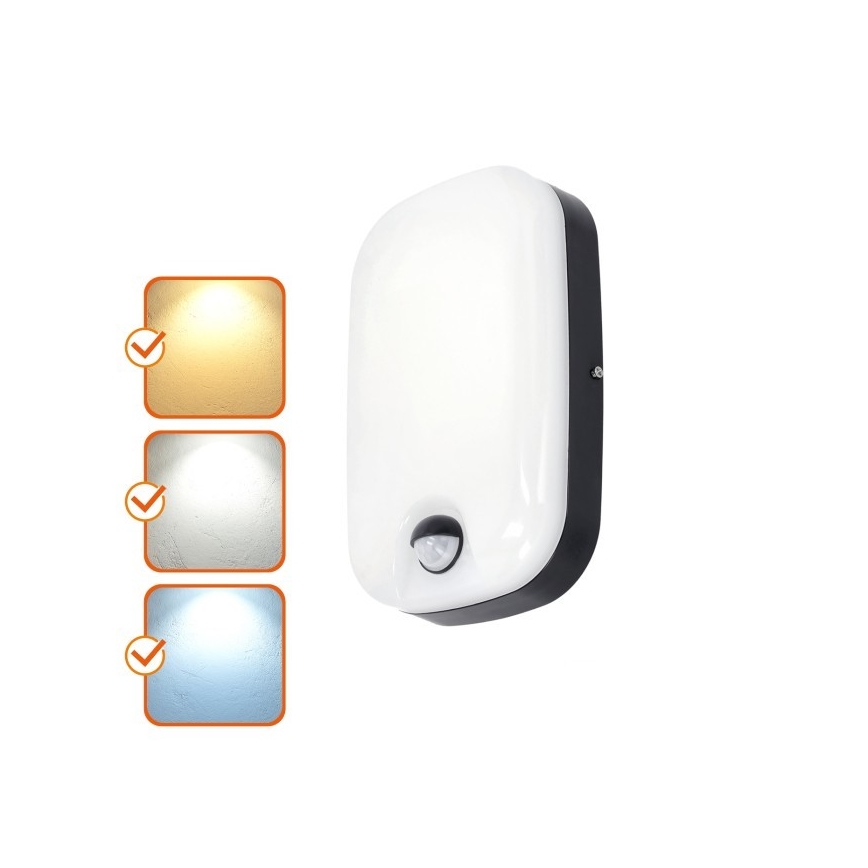 LED Väli seinavalgusti koos liikumis- ja hämardusanduriga BAVANO LED/15W/230V 3000/4000/5700K IP54