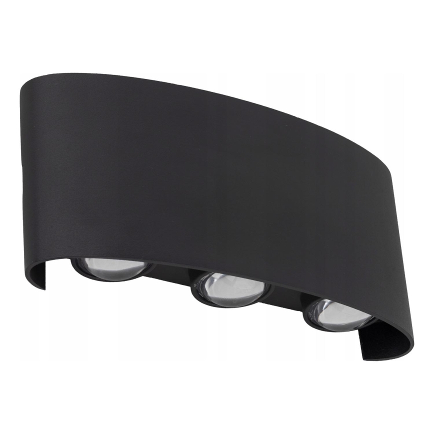 LED Väli seinavalgusti ARROW 6xLED/1W/230V IP54 must