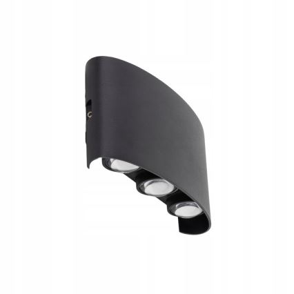 LED Väli seinavalgusti ARROW 6xLED/1W/230V IP54 must