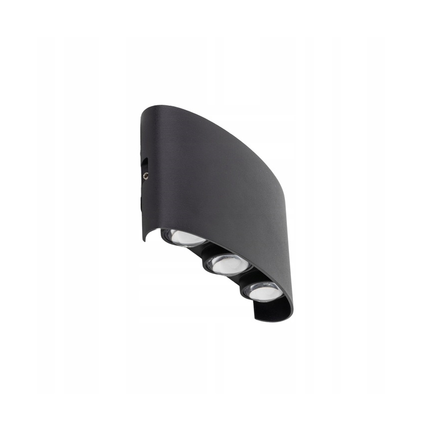 LED Väli seinavalgusti ARROW 6xLED/1W/230V IP54 must