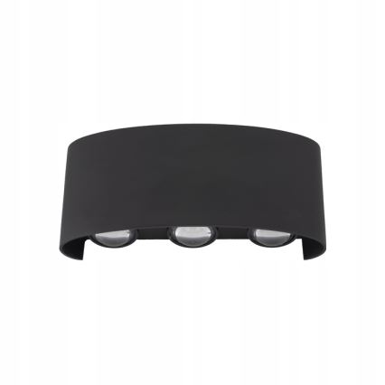 LED Väli seinavalgusti ARROW 6xLED/1W/230V IP54 must