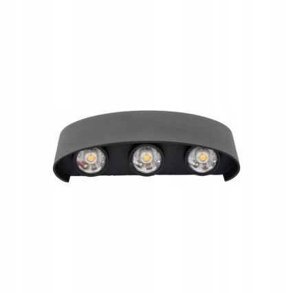 LED Väli seinavalgusti ARROW 6xLED/1W/230V IP54 must
