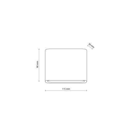 LED Väli seinavalgusti ARWENA 2xLED/3W/230V IP54 must