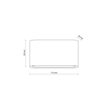 LED Väli seinavalgusti ARWENA 2xLED/6W/230V IP54 must