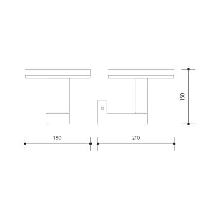 LED Väli seinavalgusti BARI LED/10W/230V 4000K IP54 antratsiit