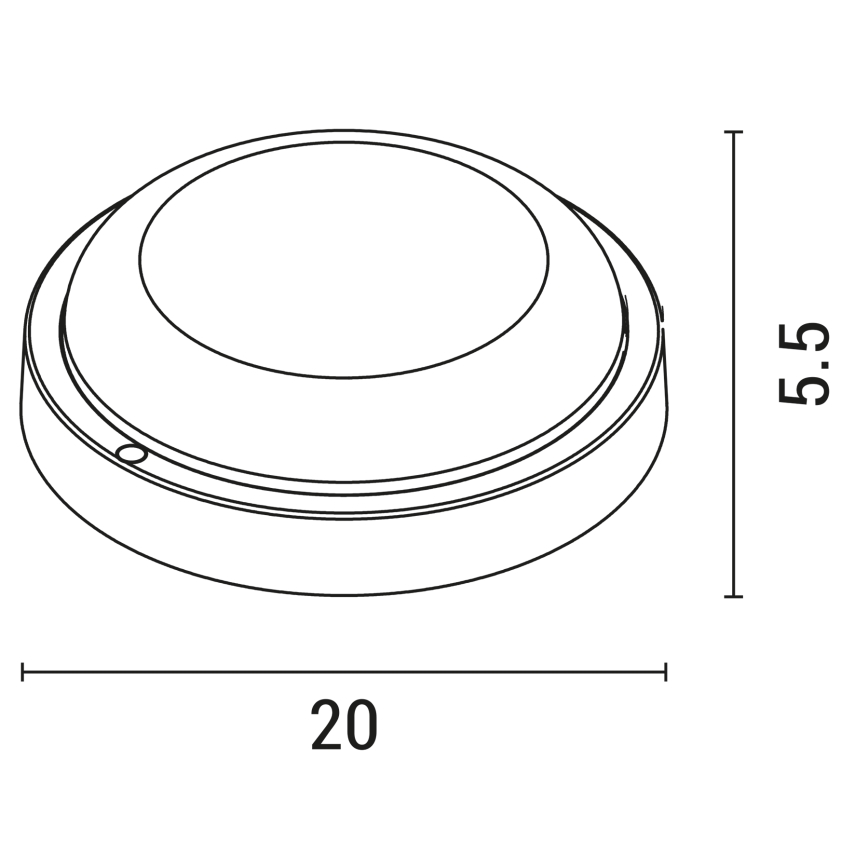 LED Väli seinavalgusti BULKHEAD LED/18W/230V 3000K IP54 must