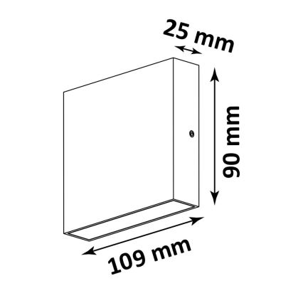 LED Väli seinavalgusti CHICAGO 2xLED/3,25W/230V IP44