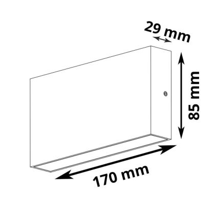 LED Väli seinavalgusti CHICAGO 2xLED/5,5W/230V IP44