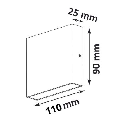 LED Väli seinavalgusti CHICAGO LED/3,5W/230V IP44 valge