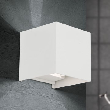 LED Väli seinavalgusti CUBE 2xLED/3W/230V IP54 valge