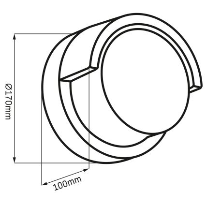 LED Väli seinavalgusti ESSEN LED/10W/230V IP44 must