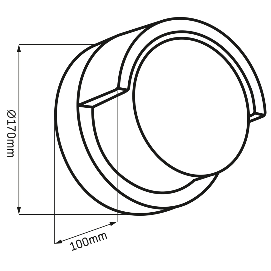 LED Väli seinavalgusti ESSEN LED/10W/230V IP44 must