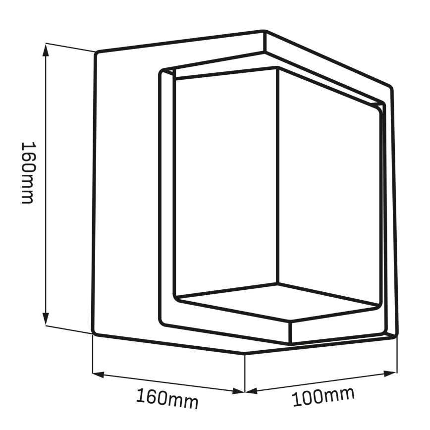 LED Väli seinavalgusti ESSEN LED/12W/230V IP44 must