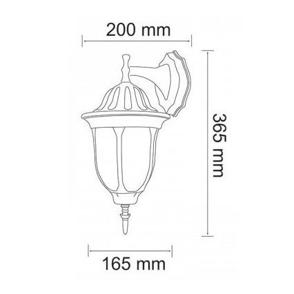 LED Väli seinavalgusti FLORENCJA 1xE27/10W/230V IP43