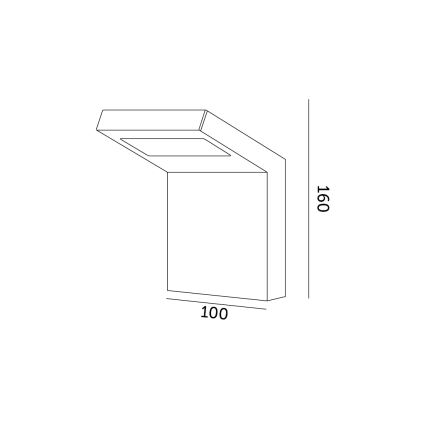 LED Väli seinavalgusti INDUO K LED/10W/230V 4000K IP54