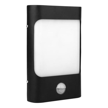 LED Väli seinavalgusti koos anduriga CORDOBA LED/9W/230V IP44 must