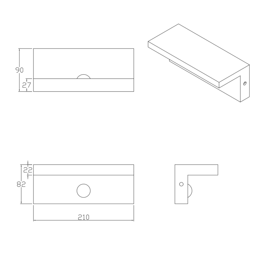 LED Väli seinavalgusti koos anduriga TESA LED/10W/230V IP54 must