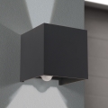 LED Väli seinavalgusti koos liikumis- ja hämardusanduriga CUBE-S LED/13W/230V IP54 antratsiit