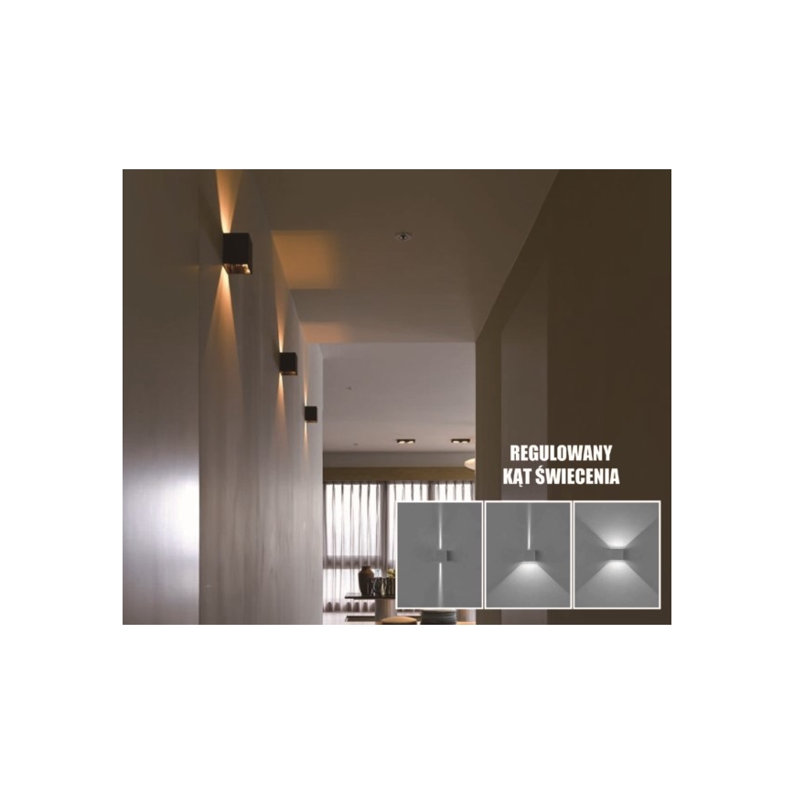 LED Väli seinavalgusti KREON 2xLED/3W/230V IP54 4000K must