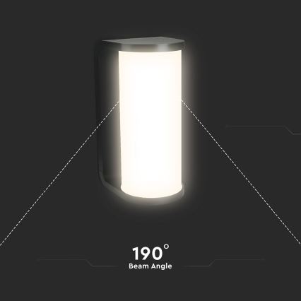 LED Väli seinavalgusti LED/12W/230V 3000/4200/6500K IP65 must