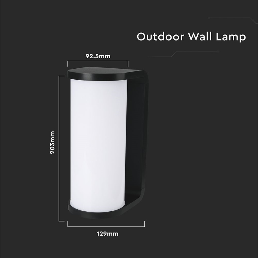 LED Väli seinavalgusti LED/12W/230V 3000/4200/6500K IP65 must