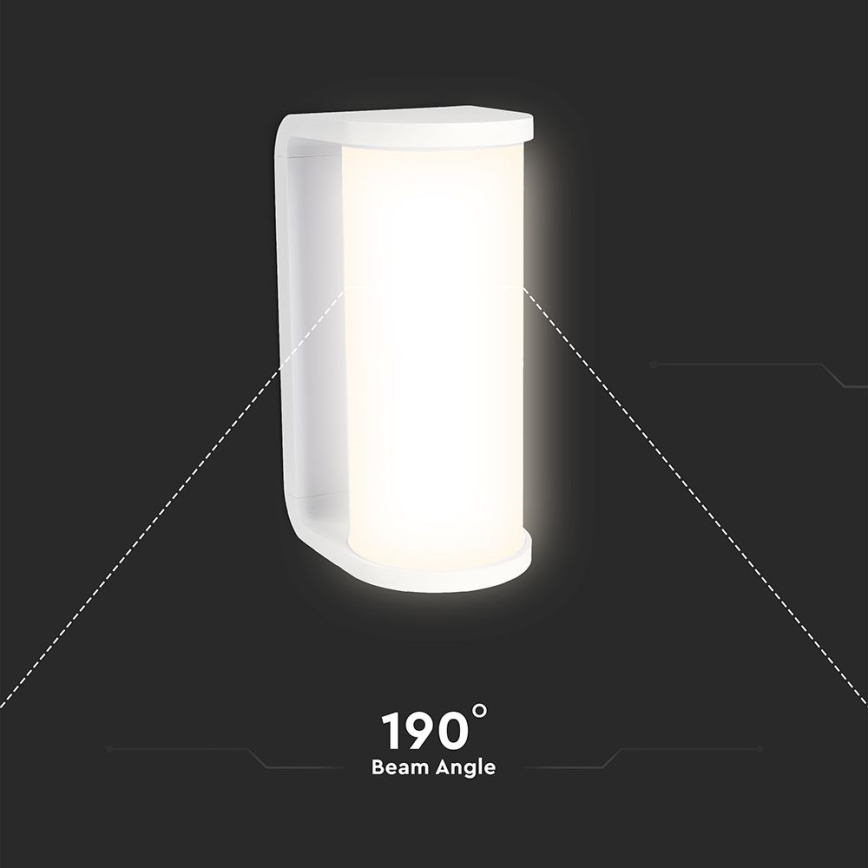 LED Väli seinavalgusti LED/12W/230V 3000/4200/6500K IP65 valge