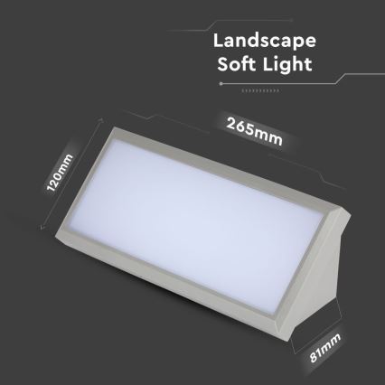 LED Väli seinavalgusti LED/12W/230V 3000K IP65 hall