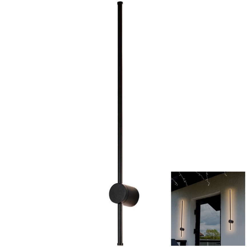 LED Väli seinavalgusti LED/12W/230V 3000K IP65 must